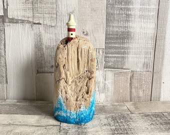 Driftwood Lighthouse - Coastal Decor - Sea Pottery - Home Decor