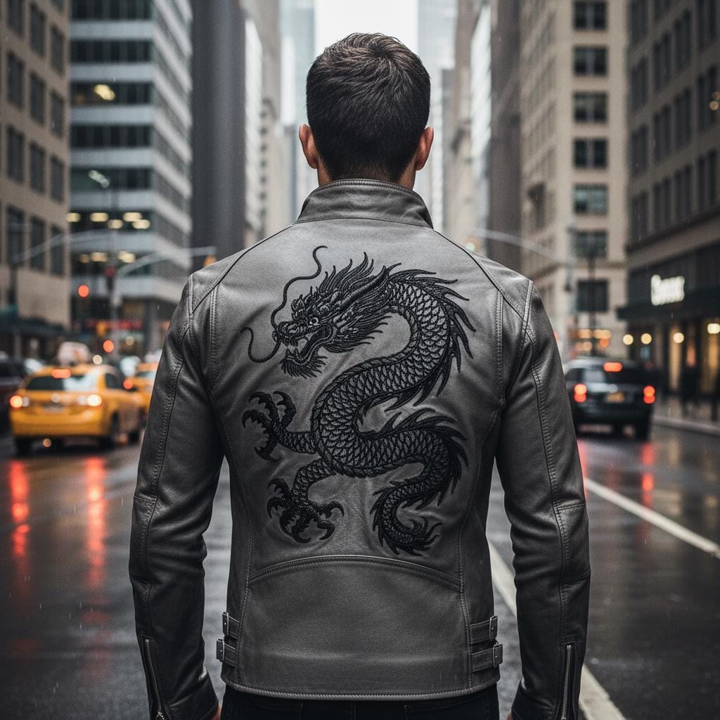 Leather Dragon Jacket - Etsy