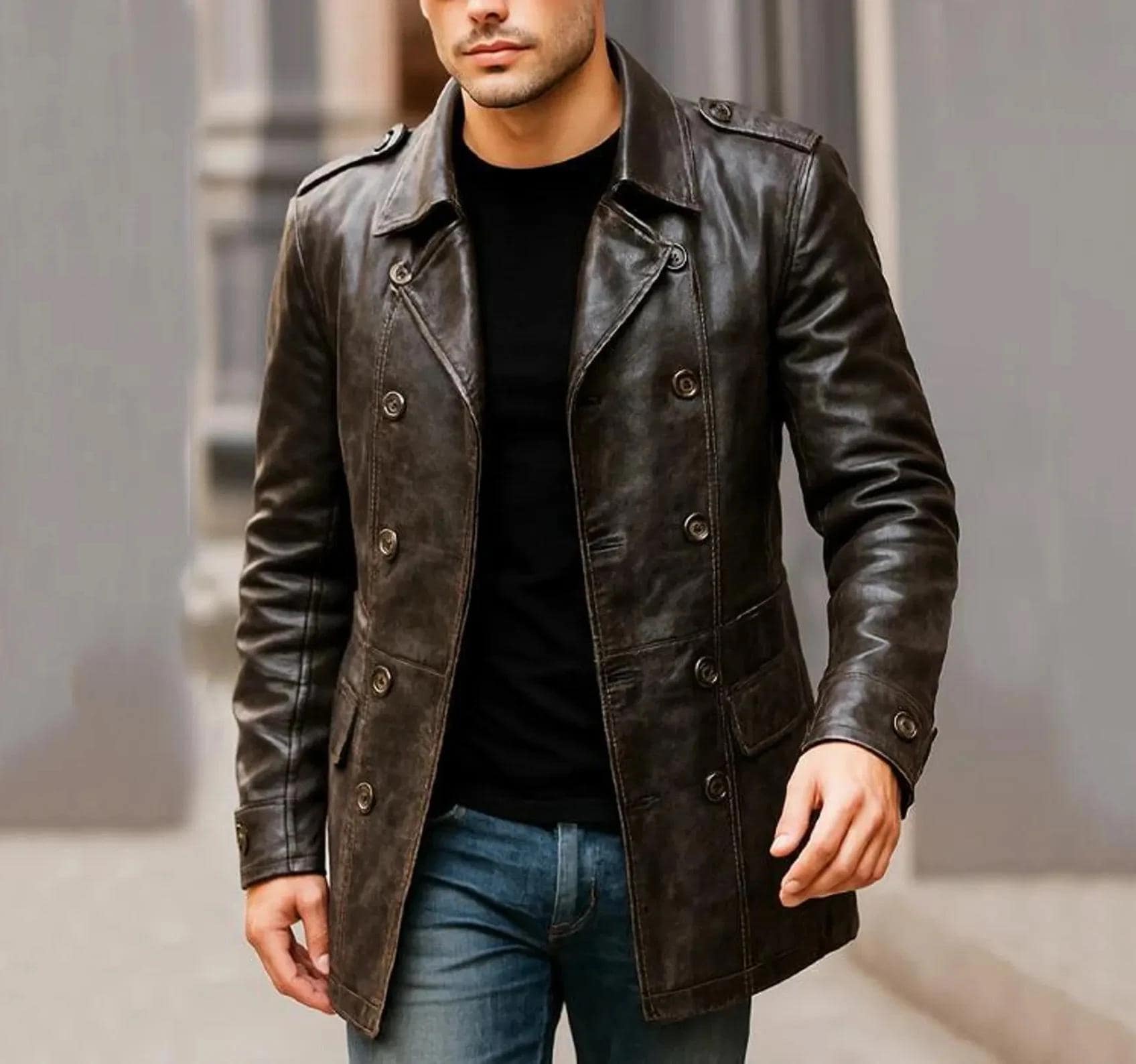90s Leather Jacket - Etsy Canada