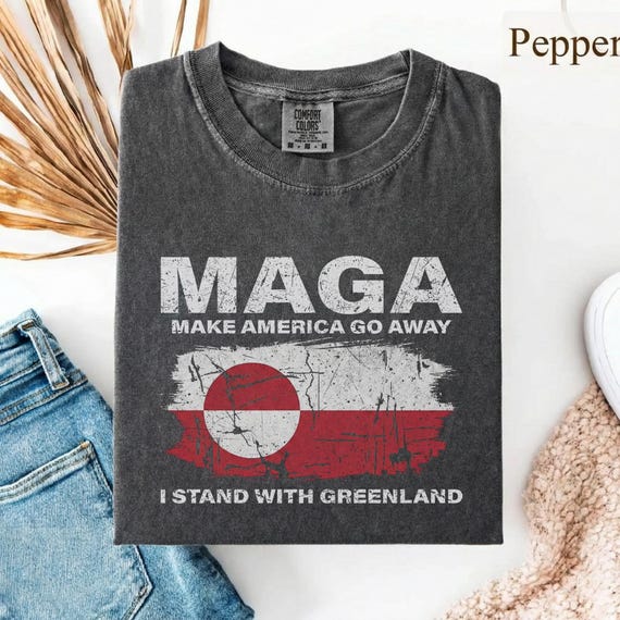 Comfort Colors I Stand With Greenland T-Shirt, Funny Protest Tee