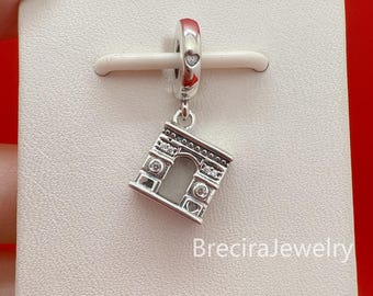 France Paris Arc de Triomphe Charm for bracelet,Gift for Her,Travel Pendant