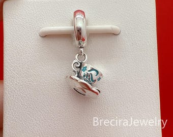 Dije de taza de té mágica para pulsera, regalo para ella, colgante de viaje