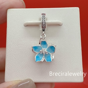 Pandora Blue Blossom Charm - Etsy