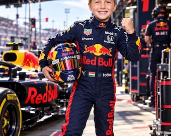 Kids Racing Suit F1 Racing Suit Custom Racing Suit Boys Motorsport Outfit Young Fan Sporty Racing Style Kids Racing Suit