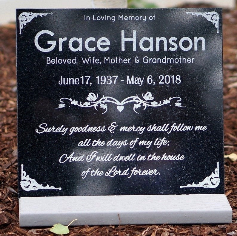 Loving Memory Quotes Short Headstone Sayings Affordable Memorial Stone Engraved Granite Loved One Grave | Etsy Singapore