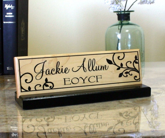 Desk Name Plate Personalized Engraved Desk Name Sign Unique Etsy