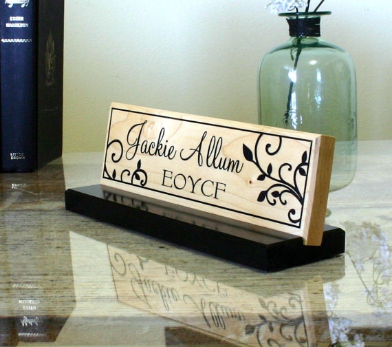 Desk Name Plate Personalized Engraved Desk Name Sign Unique Etsy