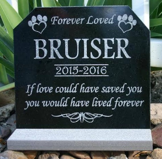 Upright pet store grave markers