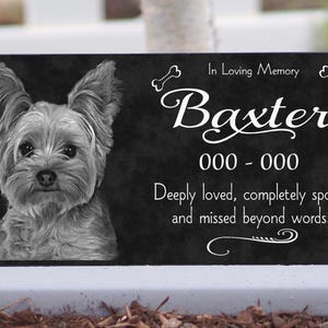 Personalized Pet Memorial Stone: Custom Engraved Granite Grave Marker