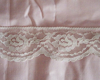 Lace Poly Trim Off White Color 2" Wide.