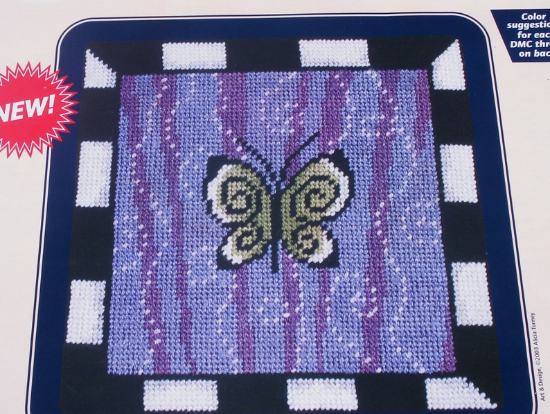 DMC Needlepoint Canvas Collection Design Article NC011 Butterfly. image 2