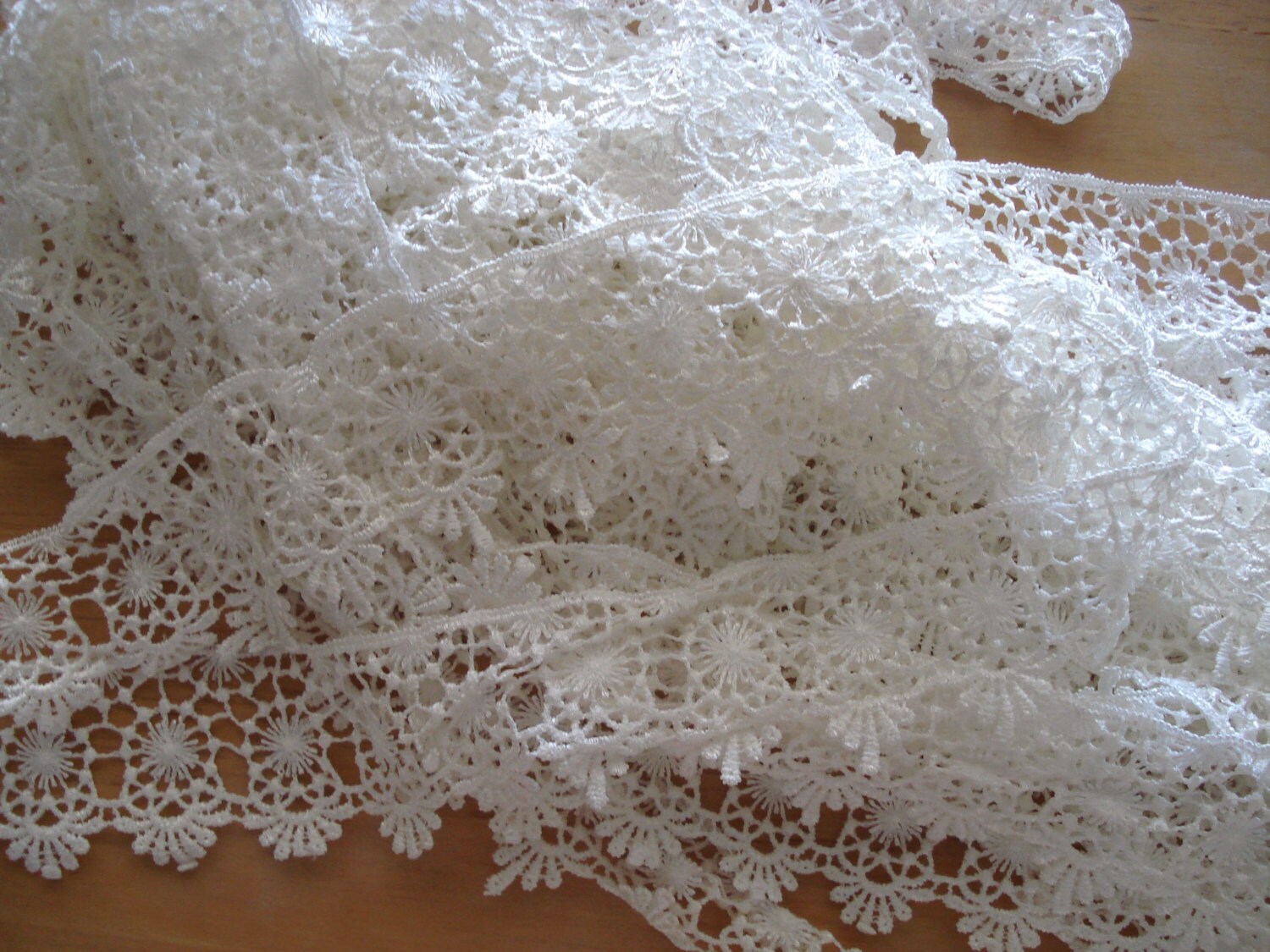 Tovaglia In Pizzo Ad Ago Stile Veneziano Ricamato Madeira In Colore Avorio/écru - Italia - Foto 12