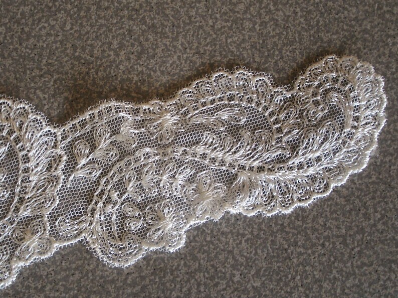 Venice lace embroidery appliqu in cream color tulle  etsy
