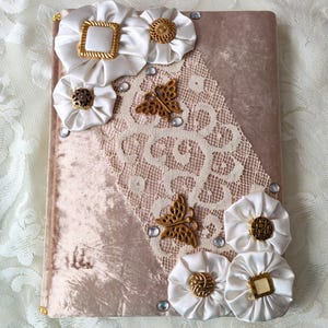 Velvet Fabric Covered Journal