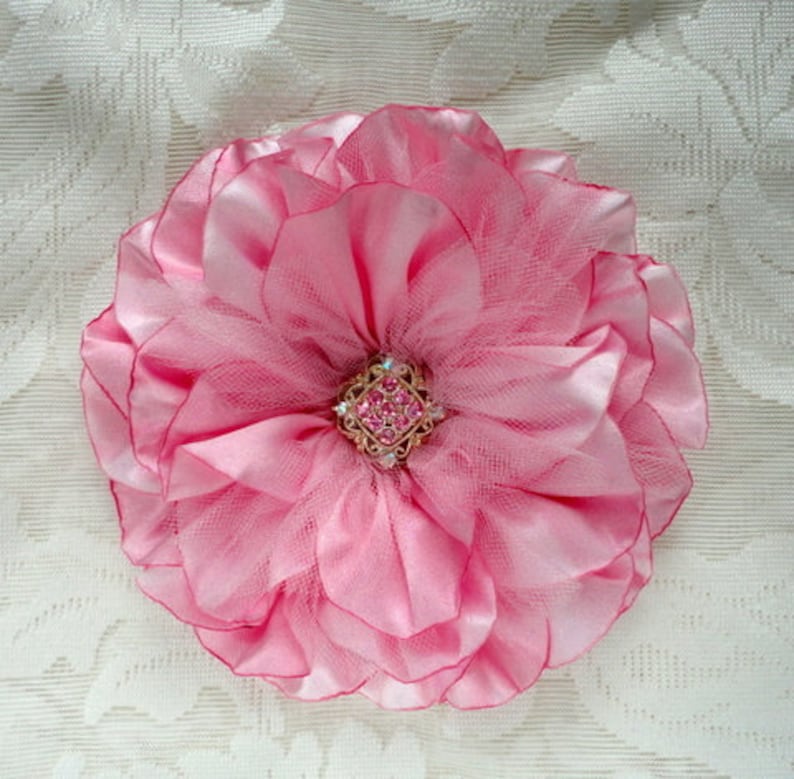 6 Inch Pink Satin Corsage