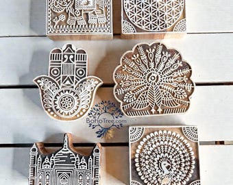 HANDCARVED WOOD STAMPS