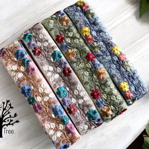 Net Fabric Saree Border Indian Lace Trim cortado a medida, Sari Fabric Trim-Table Runner-Art Quilt fabric trim Sari Border Silk Fabric