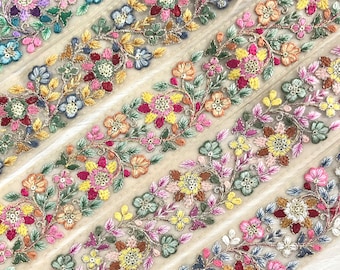 Net Stof Saree Border Indian Lace Trim op maat gesneden, Sari Stof Trim-Tafel Runner-Art Quilt stof trim Sari Border Silk Fabric
