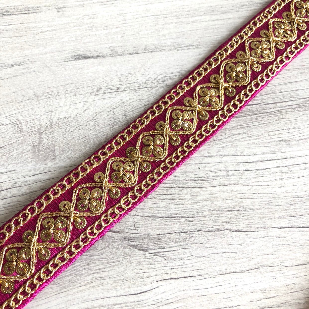 Indian Dupatta Laces Gold Sequins Embroidered Fabric Trim Etsy