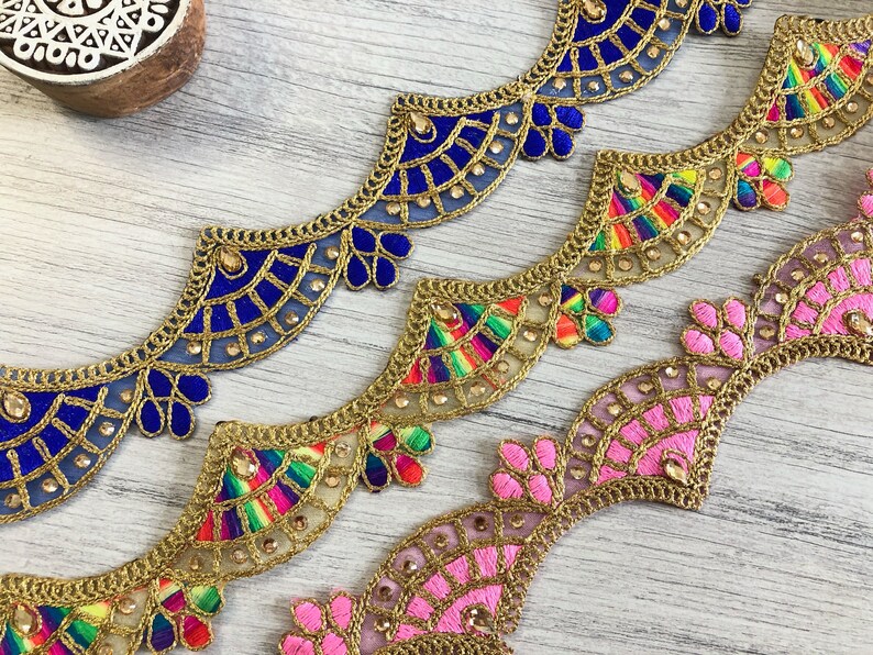 Indian Laces Sari Borders India Trims Boho Silk Saree Etsy