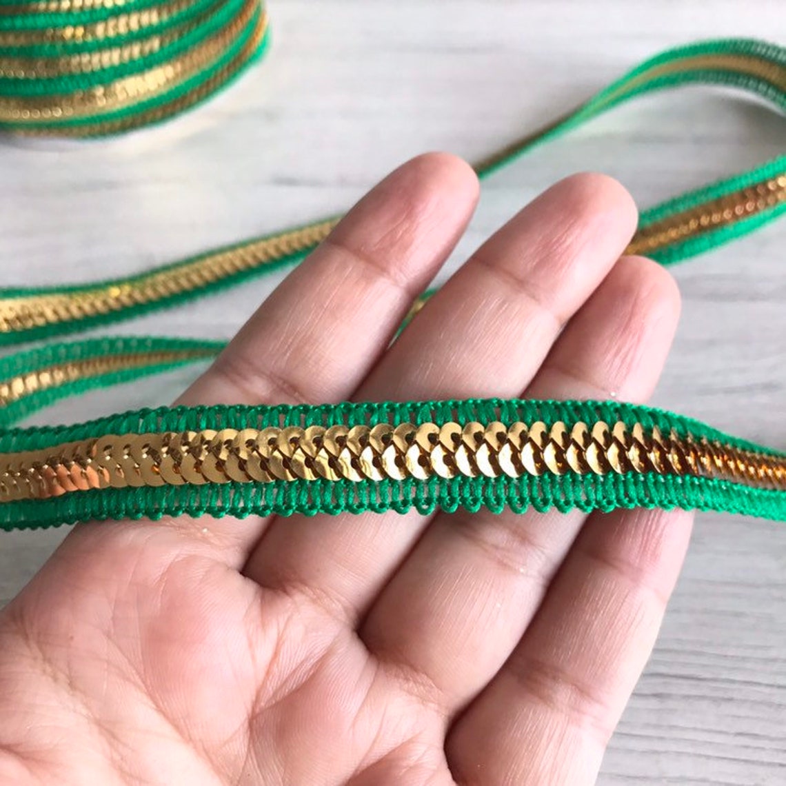 Sequins Trim Indian Lace Trim by the Yard Saree Border Trim Etsy