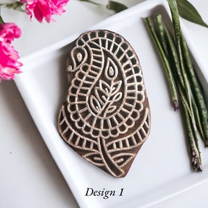 Indiska trästämplar med blocktryck, handsnidade träklossar, gör-det-själv-tygtextilblocktryck, konstjournal, scrapbookstämplar, hennadesign