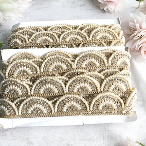 Renda indiana com miçangas por metro, enfeites de tecido para sari com fitas para decoração de festas, enfeites de borda para sari, caminho de mesa, acabamento para saia boho