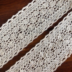 Pizzo di cotone, Vintage Style Lace Trim tagliato a misura, Cotone Guipure Lace Trimming, Crochet Lace, Abito da sposa in pizzo, Abito da sposa Finiture in tessuto