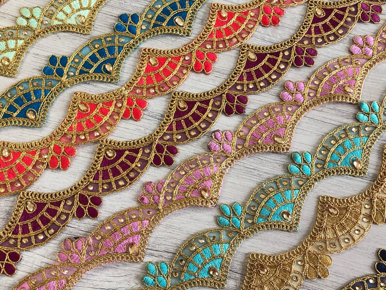 Indian Laces Sari Borders India Trims Boho Silk Saree Etsy