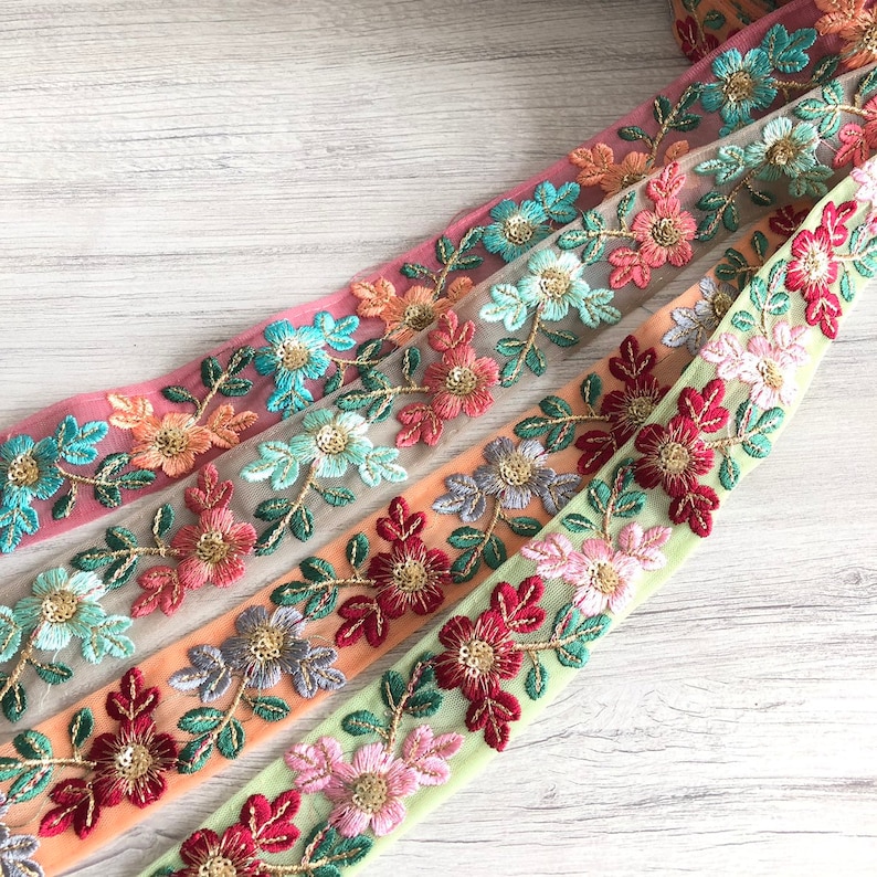 Sari fabric Indian trim Saree Border Silk Sari Fabric Trim Etsy