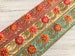 Floral Fabric Trim-Multi Colour Embroidered Sari Border-Silk Sari Fabric-Dupattas,Quilt Silk Ribbon-Indian Fabric-Table Runner-Le 