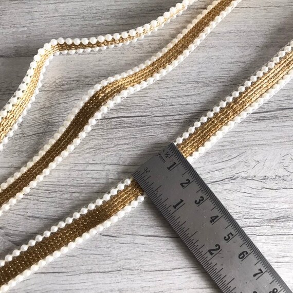 Yds 9 perles dorées Saree bordure dentelle pour coiffure, décoration, Dupatta, Lehenga vacances décoration, coiffure, garniture indien, indien dentelle, tissu de Sari courtepointes c84ae7 Yds 9 perles dorées Saree bordure dentelle pour coiffure, décoration, Dupatta, Lehenga vacances décoration, coiffure, garniture indien, indien dentelle, tissu de Sari courtepointes c84ae7