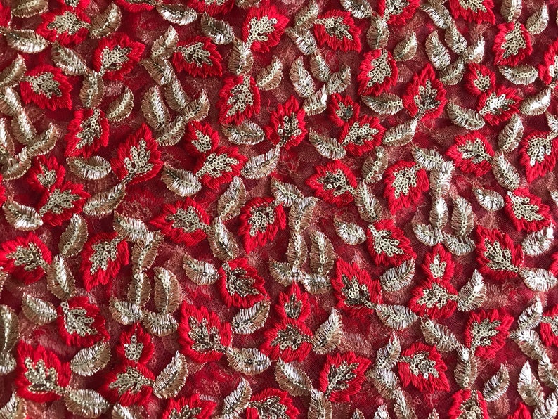 Half Yad-red Embroidered Net Fabric-wedding Lehenga-blue - Etsy
