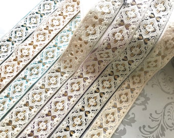 Geborduurde sari-zijdestof, Indiase rand, kunstquilts voor knutselen, jurk, decor