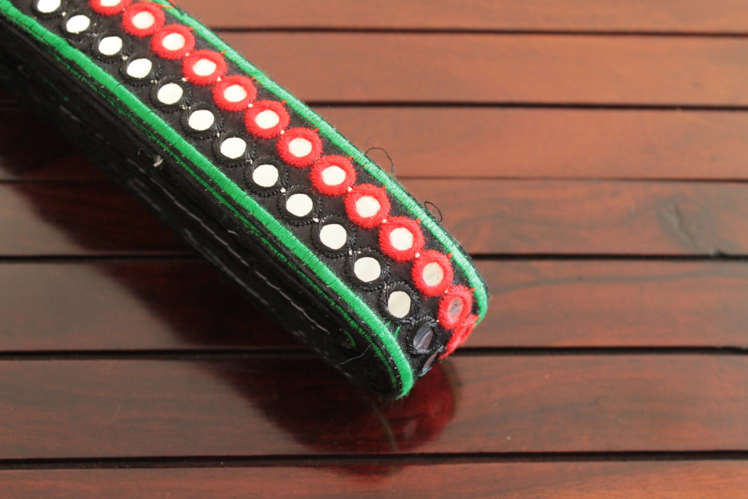 1 Yard Black Fabric TrimMirror Work TrimEmbroidered TrimGypsy Style