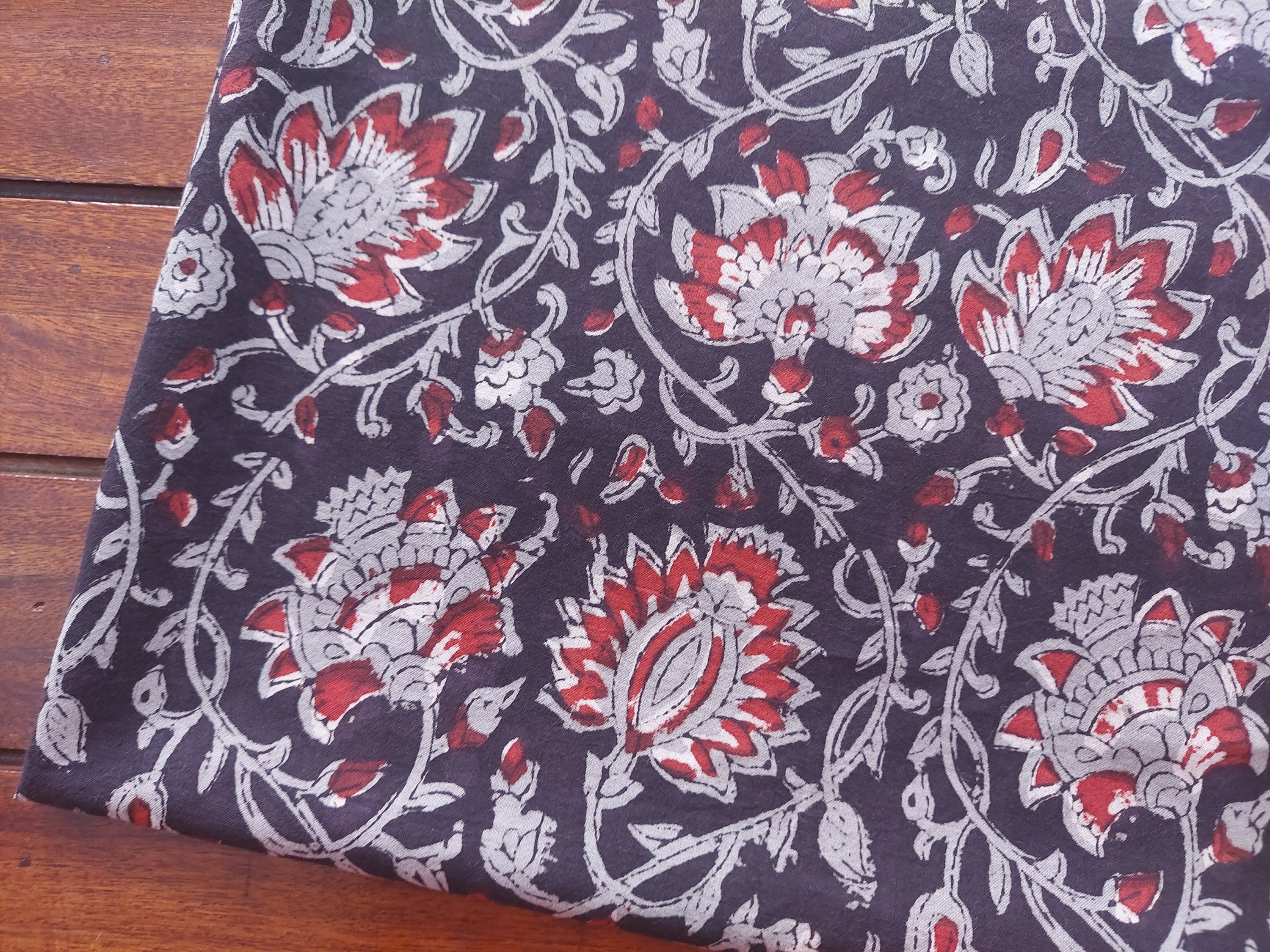 Hand Block Printed 100 Fine Cotton FabricIndian Traditional Etsy