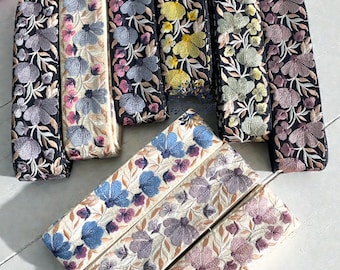 Silk Sari Fabric Trim-2 Inch Multi Colour Embroidered Border for Dupatta-Quilt-wedding Dress-DIY Crafts