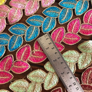 Indian Lace Trim By The Yard, embroidered Ribbon Sari Fabric Trim-Table Runner-Art Quilt fabric trim-Silk Sari Border Trim-Silk Fabric Trim image 3