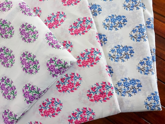 cotton dress material uk Dress Making Fabric Organic Cotton Clover Floral