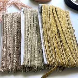 Acabamento de renda indiana com miçangas por metro, decoração de feriado, acabamento de tecido de sari de fita, acabamento de borda de sari, caminho de mesa, acabamento de saia boho