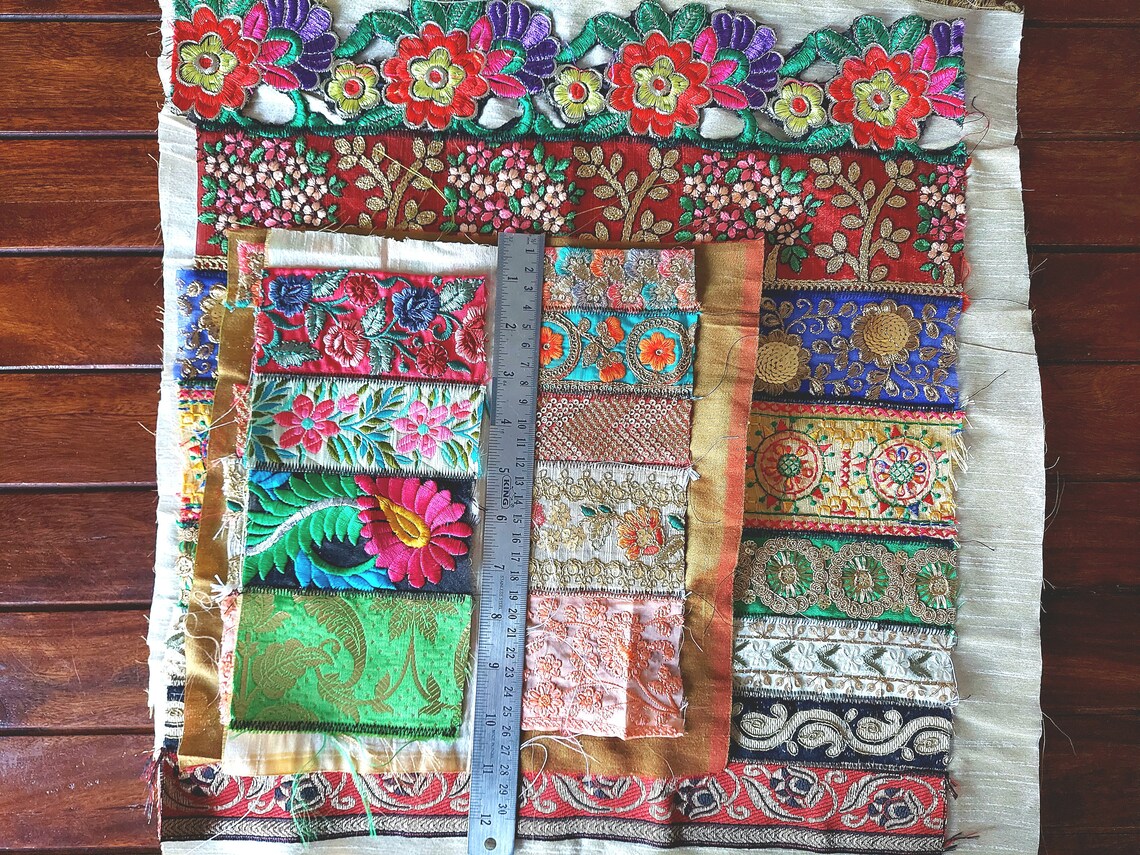 Fabric remnants sari fabric scraps silk fabric scraps sari Etsy