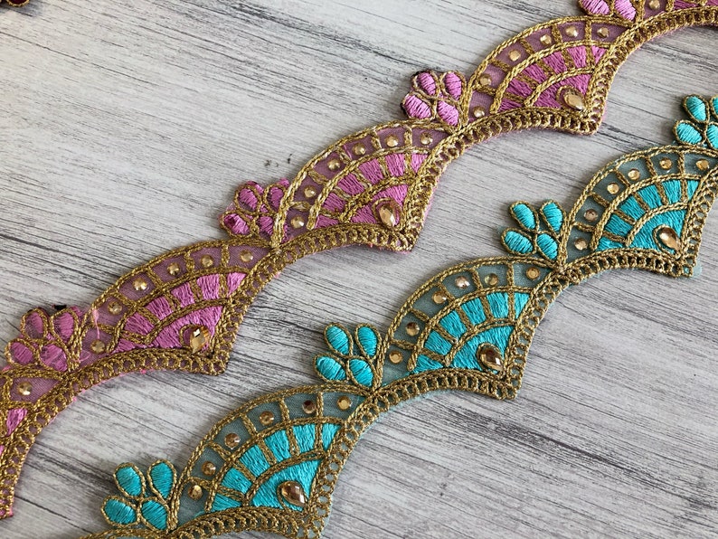 Indian Laces Sari Borders India Trims Boho Silk Saree Etsy