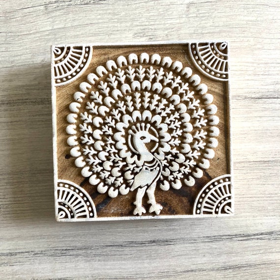 インド木製ハンコ11個セット::ブロックプリント 手彫りハンコ Amazon