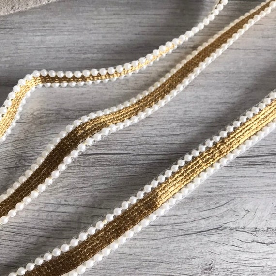 Yds 9 perles dorées Saree bordure dentelle pour coiffure, décoration, Dupatta, Lehenga vacances décoration, coiffure, garniture indien, indien dentelle, tissu de Sari courtepointes c84ae7 Yds 9 perles dorées Saree bordure dentelle pour coiffure, décoration, Dupatta, Lehenga vacances décoration, coiffure, garniture indien, indien dentelle, tissu de Sari courtepointes c84ae7