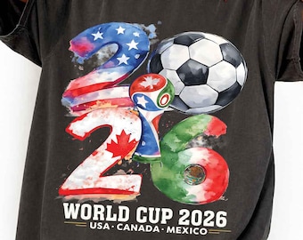 World Cup 2026 Soccer Host Cities T-Shirt: USA, Canada, Mexico Soccer Fan Tee
