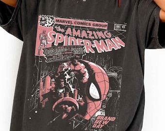 Disney The Amazing Spider Man Shirt, Marvel Avengers Shirt, Vintage Spiderman Comic Shirt, Spider Man T-Shirt, Disney Spider  Shirt