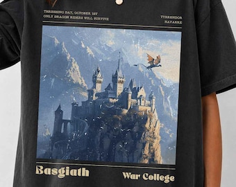 Basgiath War College t-shirt, Fourth Wing Shirt, Violet Sorrengail, Bookish Shirt, Xaden Riorson, Gifts For Readers, Dragon Rider Shirt