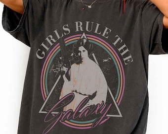 Star Wars Princess Leia Girls Run The Galaxy Shirt, Star Wars Celebration, Galaxy's Edge, Star Wars Day, Pro Choice Shirt, Womens Rights Tee