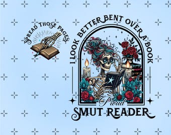 Smut-lezer png, ik zie er beter uit, gebogen over een boek png, cadeau pittige boekenliefhebber, grappige boekenliefhebber, lezer duistere romantiek, boekenclub, leesgrage