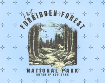 Nationaal park Forbidden Forest png, magische wereld verboden bos png, fantasie leesgrage fan cadeau, tovenaar verboden bos, leesgrage, boekenwurm